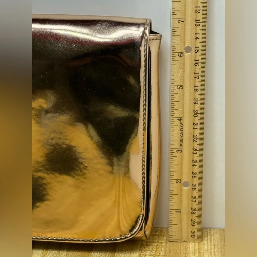 Olympea By Paco Rabanne Rose Gold Metallic Make Up Pouch Cosmetic Clutch Bag